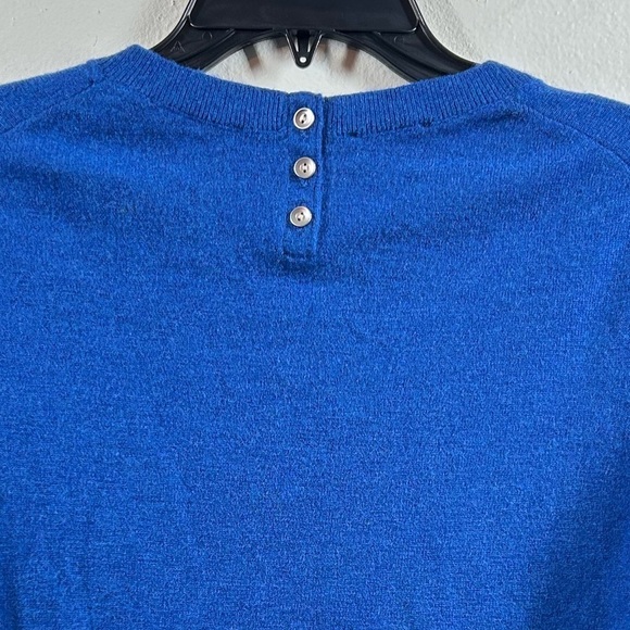 Talbots Sweater Women's Petite Back Button Lambswool Blend Bell Cuffs Sleeve SP - Picture 6 of 9